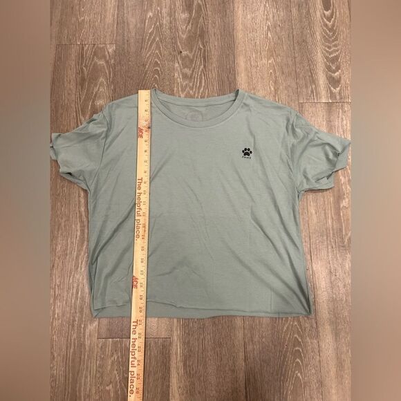 Pawz Light Green Crop Top- Large - Picture 2 of 5